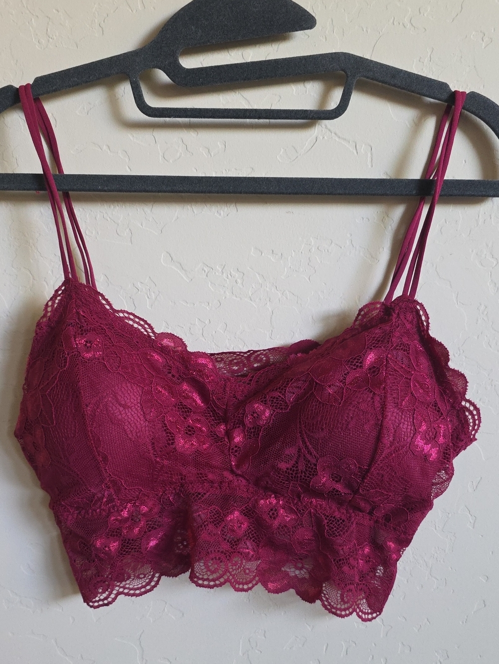 Lace Bralette Camisole - Berry